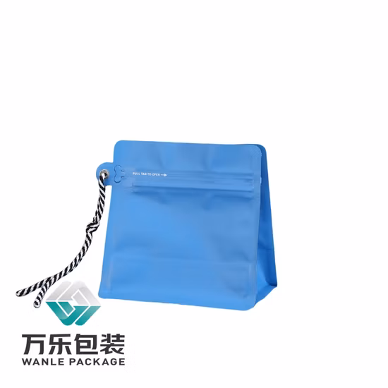 Plástico laminado personalizado Mylar Ziplock Stand up Food Coffee Packaging Bag com zíper e válvula